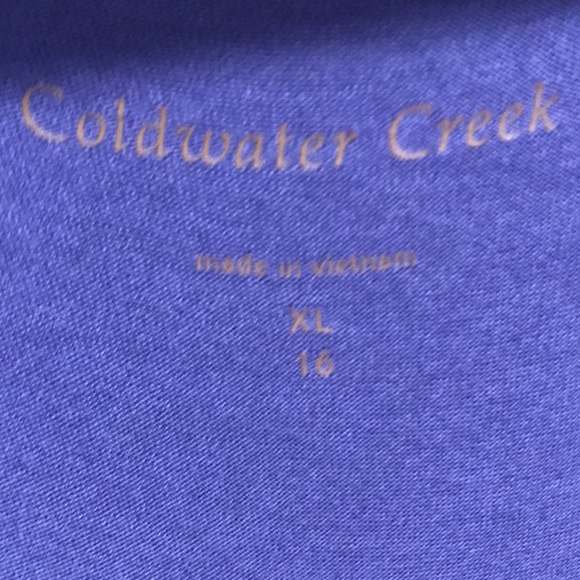 COPY - Cold water creek purple top with ruffles. NWT. Size XL - Picture 2 of 3